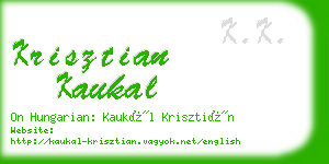 krisztian kaukal business card